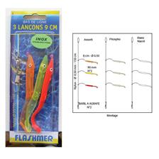 Lines Flashmer BAS DE LIGNE 3 LANCONS 9CM N° 2 PHOSPHO