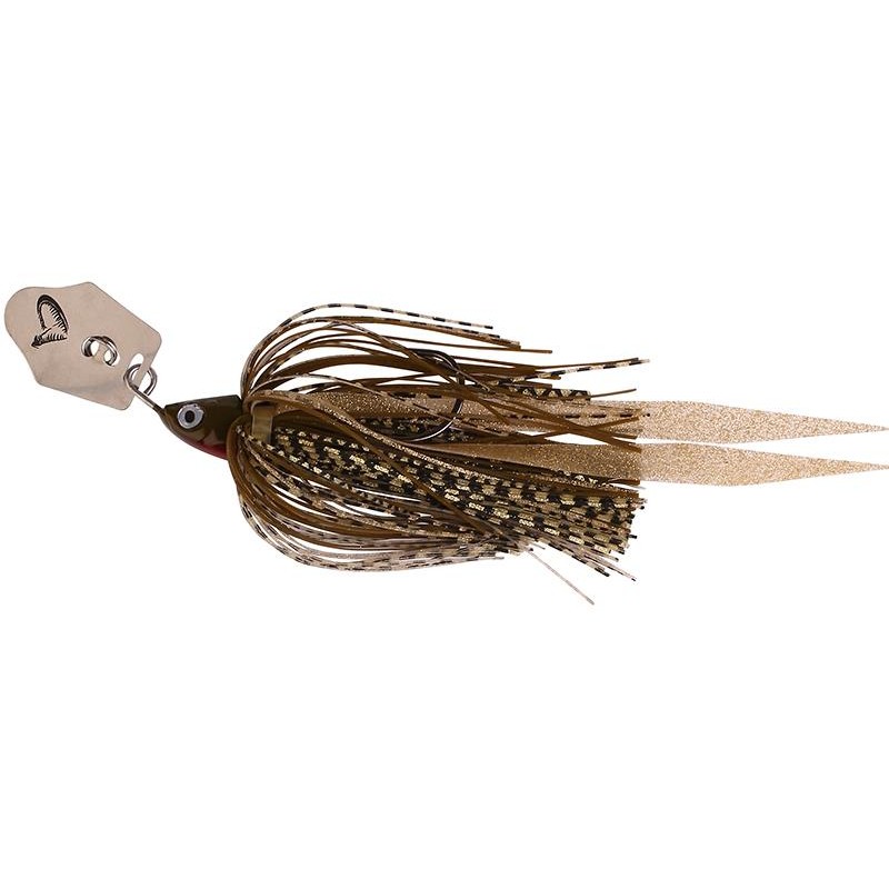 Lures Savage Gear CRAZY BLADE JIGS 28G MOTOR OIL GOLD SILVER