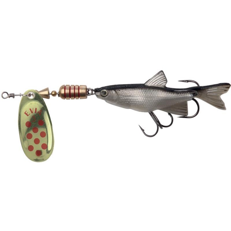 Lures Evia MINNOW MOD 11BIS NATUREL OR POINTS ROUGES N°3 - OR-ROUGE