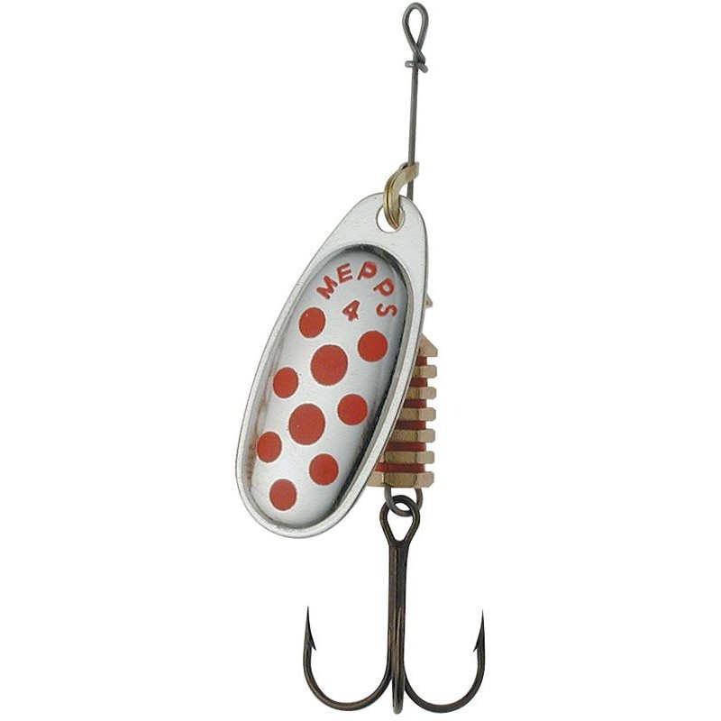 Lures Mepps COMET ARGENT POINT ROUGE N°4
