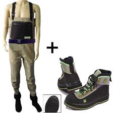 ENSEMBLE WADERS RESPIRANT 5 COUCHES + CHAUSSURES WAD/L+BOOT42