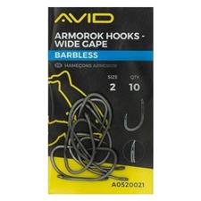 Hooks Avid Carp ARMOROK WIDE GAPE BARBLESS N°6