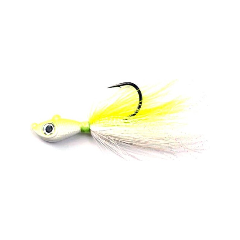 Lures Mustad BUCKTAIL JIGS 28G CHARTREUSE BLANC