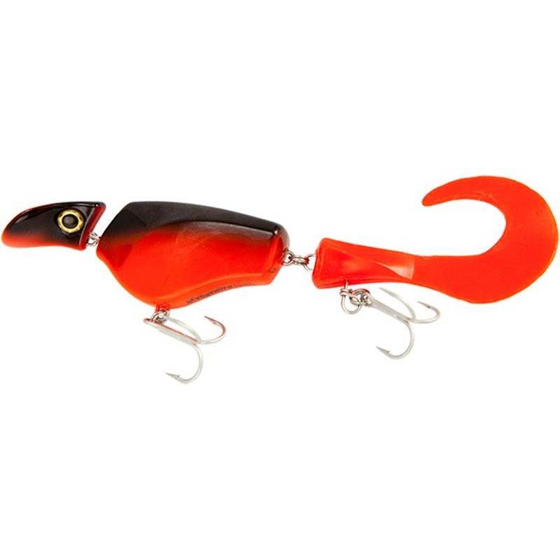 TAIL LEURRE COULANT 23CM BLACK RED