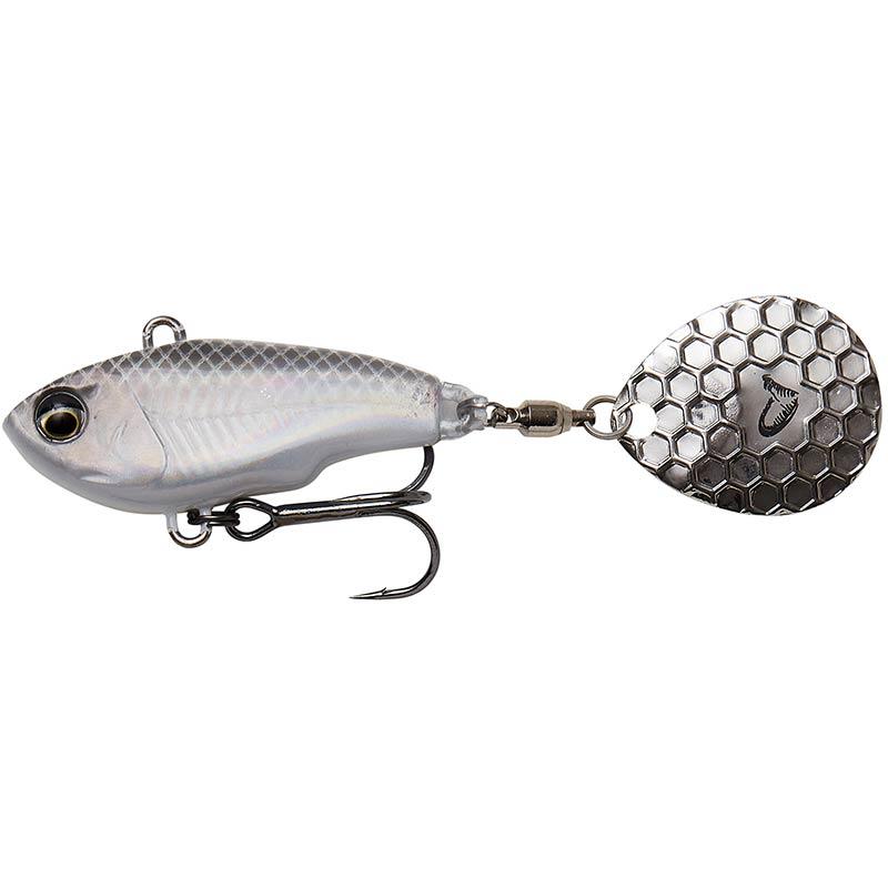 Lures Savage Gear FAT TAIL SPIN 5.5CM WHITE SILVER