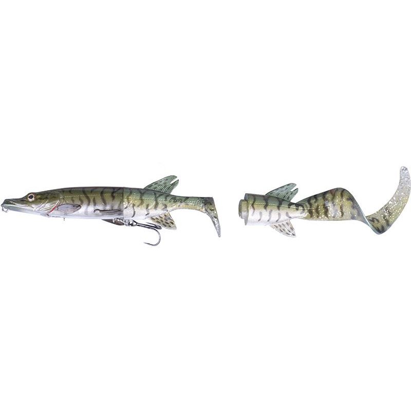 THE 3D HYBRID PIKE 17CM GREEN SILVER PIKE