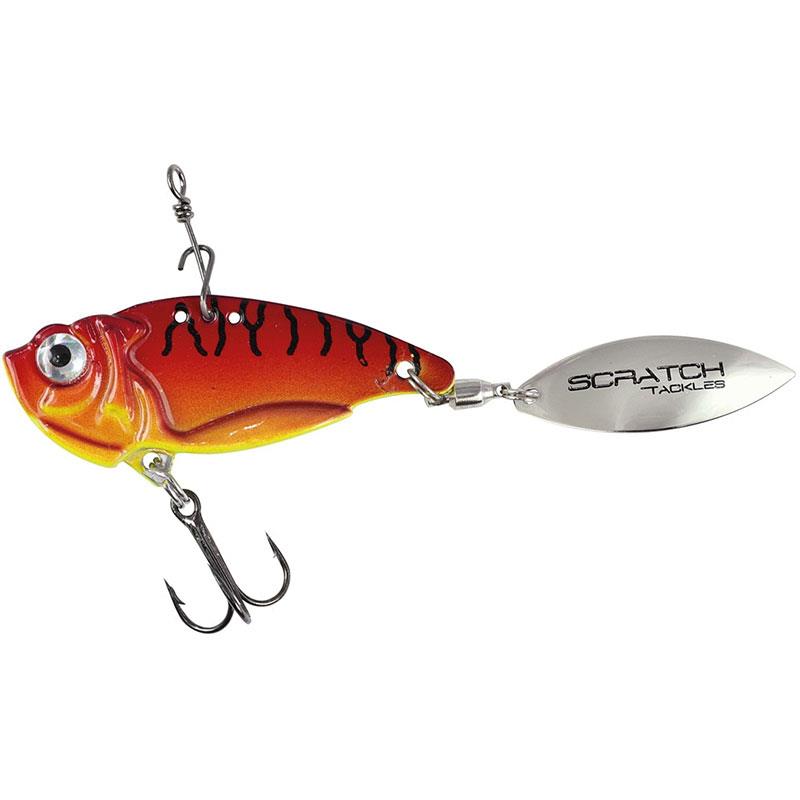 Lures Scratch Tackle HONOR VIBE TORNADO 7G FIRE TIGER DOS ROUGE