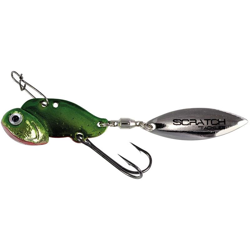 Lures Scratch Tackle JIG VERA SPIN SHALLOW 3.5G ABLETTE DOS VERT