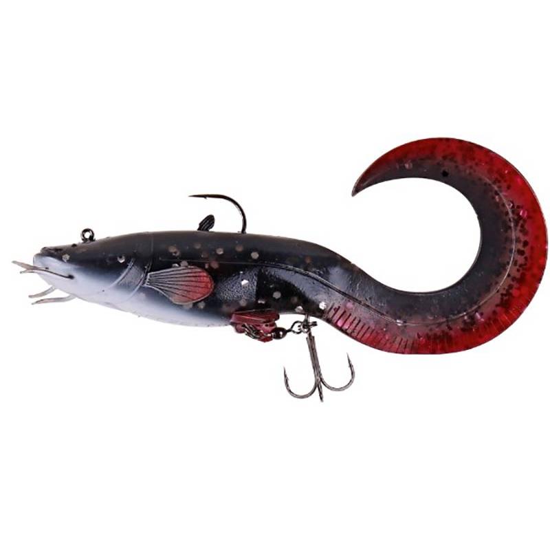 Lures Effzett LOOK A LIFE CATFISH CURL TAIL 20CM GREY