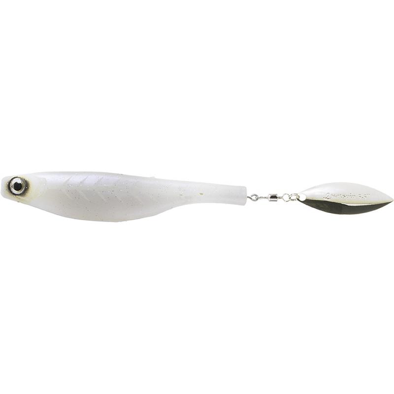 DARTSPIN PRO FOOTBALL JIG 4 1/2 12CM WHITE GHOST SILVER