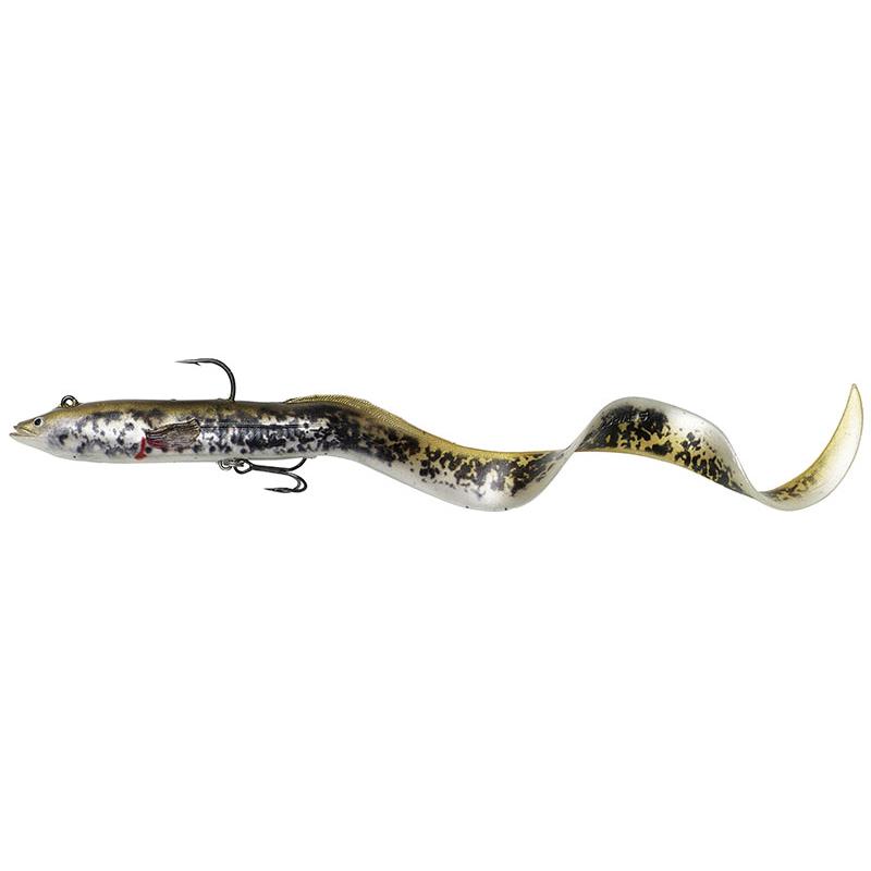 Lures Savage Gear 4D REAL EEL 20CM OLIVE PEARL FLUO