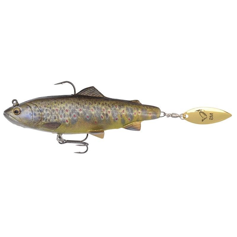 4D SPIN SHAD TROUT 14.5CM DARK BROWN TROUT