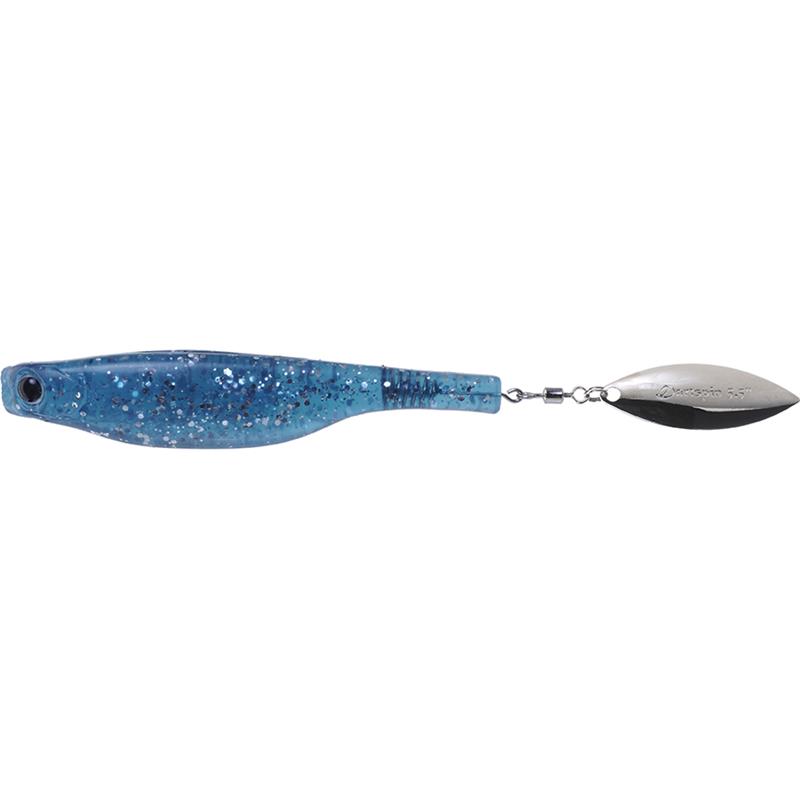 DARTSPIN 5 1/2 15CM STBS - SEE THROUGH BLUE - SILVER