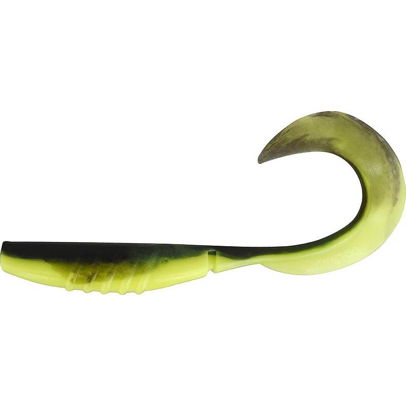 X LAYER CURLY 12.5CM SOLID CHARTREUSE BLACK