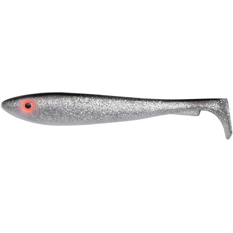 Lures Svartzonker MCRUBBER THE CLASSIC SHAD 17CM BLACK SILVER