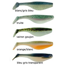 Lures Wave Worms PADDLE TAIL SHAD 10CM BLANC/GRIS BLEU