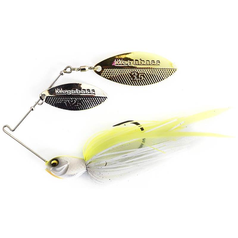 Lures Megabass SV 3 3/8 DOUBLE WILLOW 10.5G WHITE CHARTREUSE