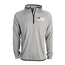 PERFORMANCE HOODED QUARTER ZIP PULLOVER GRIS
