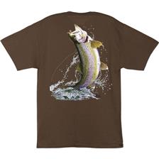 Apparel Al Agnew TROUT ON A FLY MARRON TAILLE XL