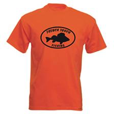 Habillement French Touch Fishing TEE SHIRT MANCHES COURTES HOMME ORANGE TAILLE S