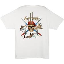 Habillement Guy Harvey PIRATE SHARK BLANC TAILLE S