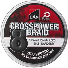 Lignes D.A.M CROSSPOWER 8 BRAID GRIS 110M 13/100