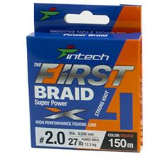 Lignes Intech FIRST BRAID X4 ORANGE 150M 16.5/100