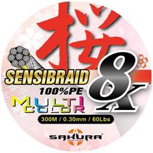 Lines Sakura SENSIBRAID 8 MULTICOLOR 300M 14/100