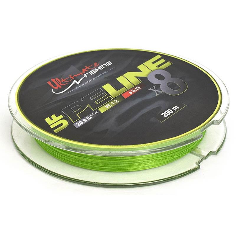 Lines Ultimate Fishing UF PE LINE X8 150M PE 1.2 CHARTREUSE