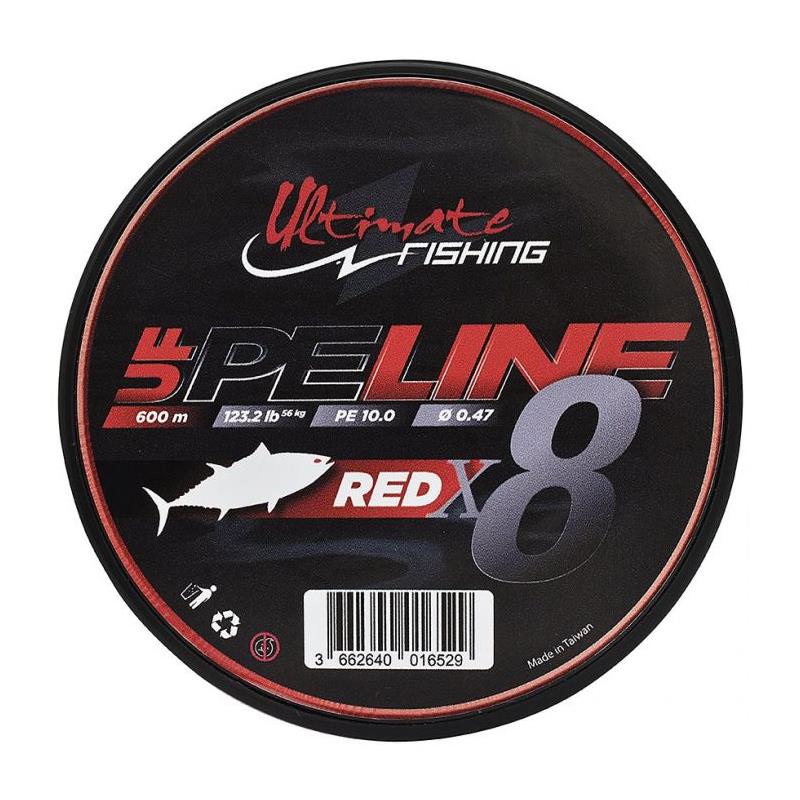 Ultimate Fishing UF PE LINE X8 FIGHTING 600 RED 600M PE 10